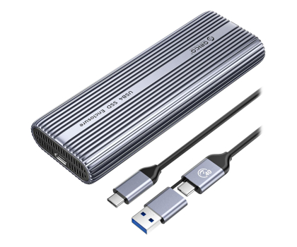 Akcesoria do dysków Orico Obudowa SSD M.2 NVMe, USB-C 40 Gbps, z wentylatorem, metalow ACOM2-U4-GY-BP
